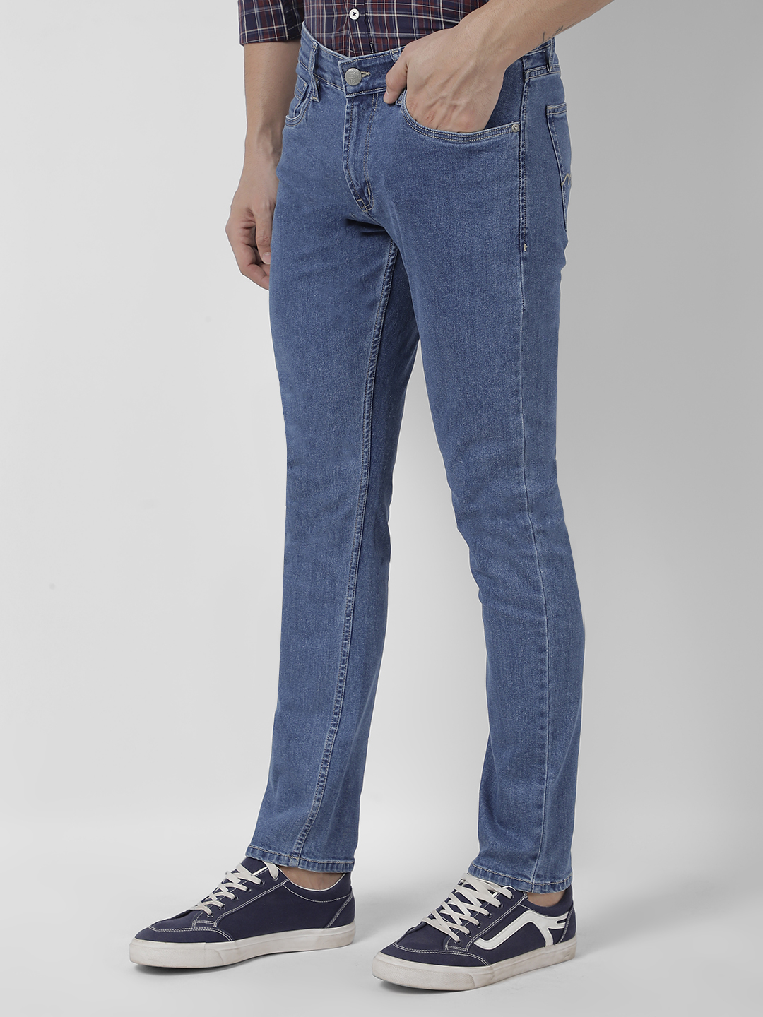 Numero Uno Men Solid Blue Jeans